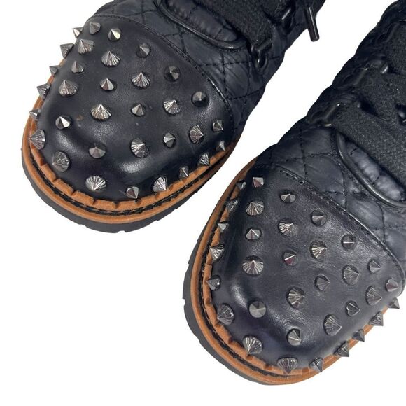 Sam Edelman Bren Leather Studded Combat Boots - Picture 3 of 10